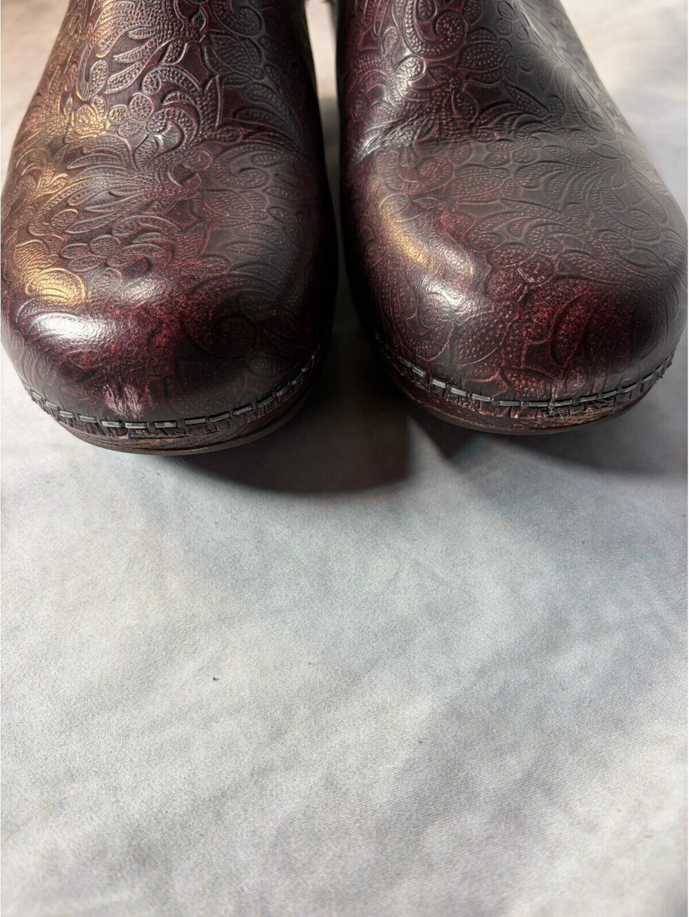 Dansko Berry Tooled Leather Professional Mule Clogs Women's EU 41 US 10.5-11 - Picture 2 of 7